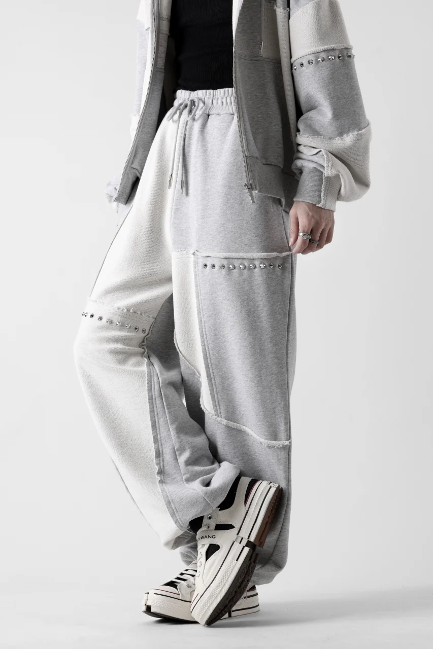 Feng Chen Wang PANELLED STRAIGHT SWEATPANTS (GREY) - Image 15