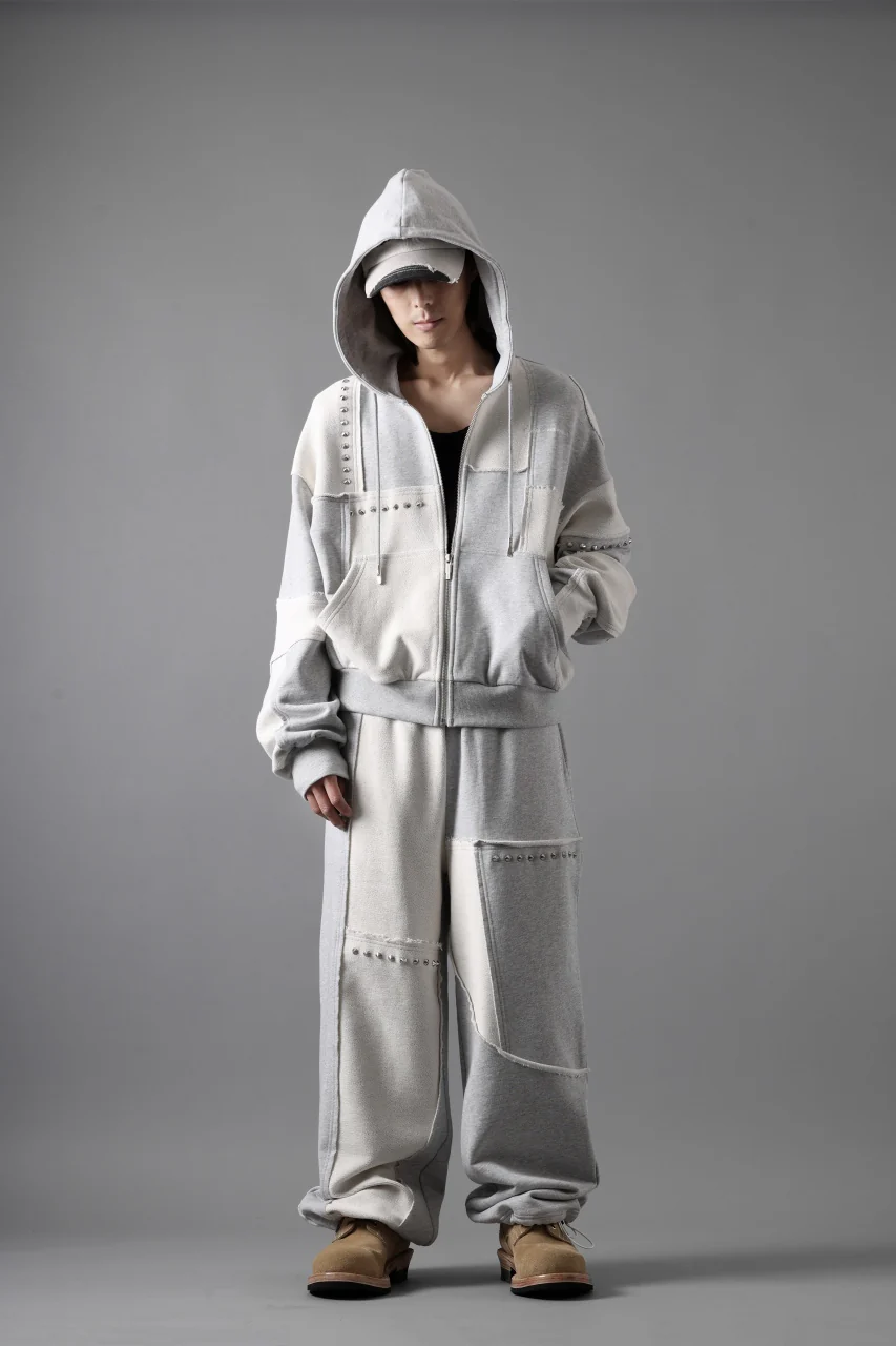 Feng Chen Wang PANELLED STRAIGHT SWEATPANTS (GREY) - Image 32