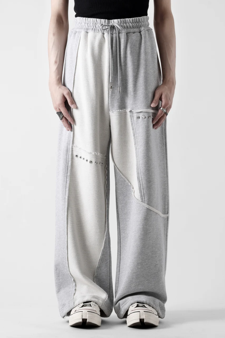 Feng Chen Wang PANELLED STRAIGHT SWEATPANTS (GREY) - Image 6