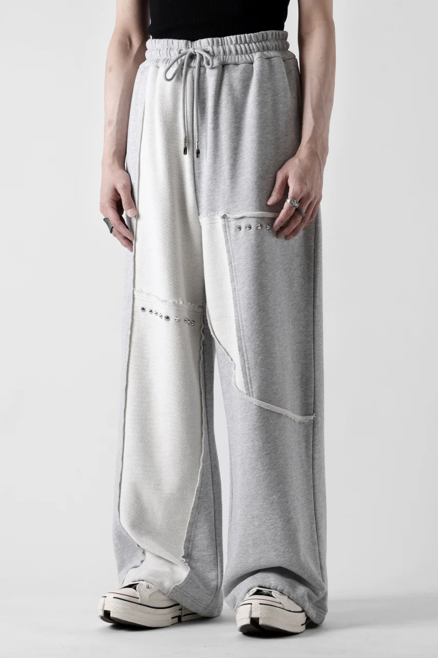 Feng Chen Wang PANELLED STRAIGHT SWEATPANTS (GREY) - Image 7