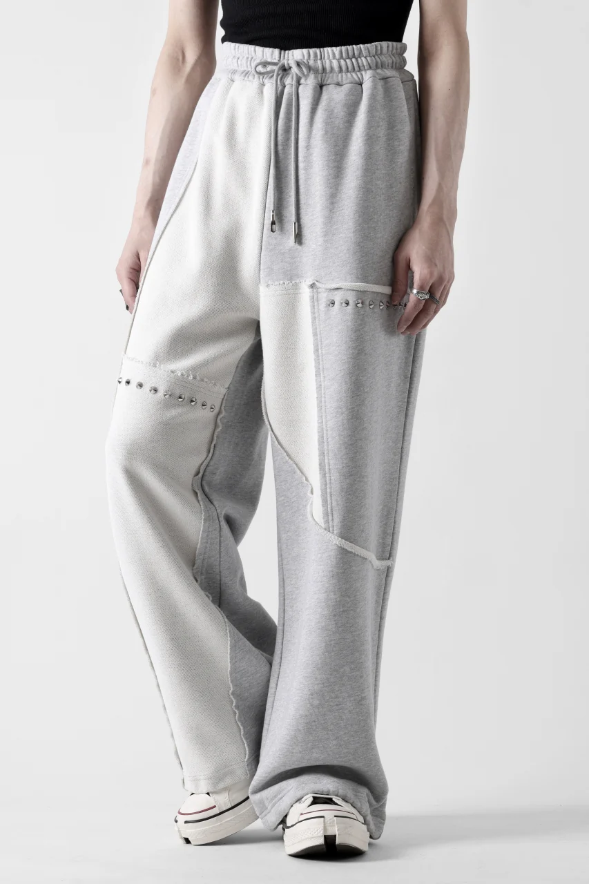 Feng Chen Wang PANELLED STRAIGHT SWEATPANTS (GREY) - Image 9