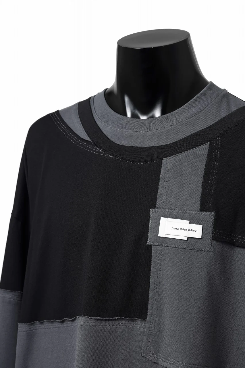 Feng Chen Wang PANELLED TOPS (BLACK/GREY) - Image 11