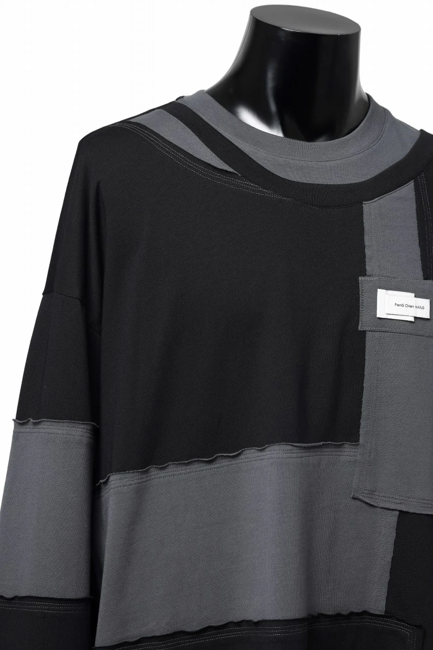 Feng Chen Wang PANELLED TOPS (BLACK/GREY) - Image 7