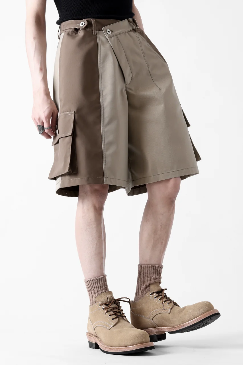 Feng Chen Wang PATCHWORK SHORTS (KHAKI/BROWN) - Image 12