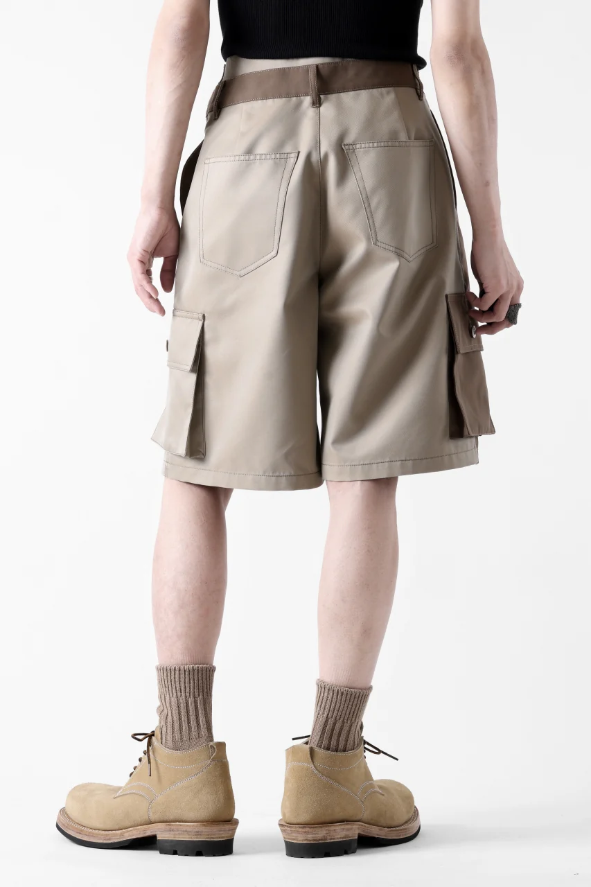 Feng Chen Wang PATCHWORK SHORTS (KHAKI/BROWN) - Image 13