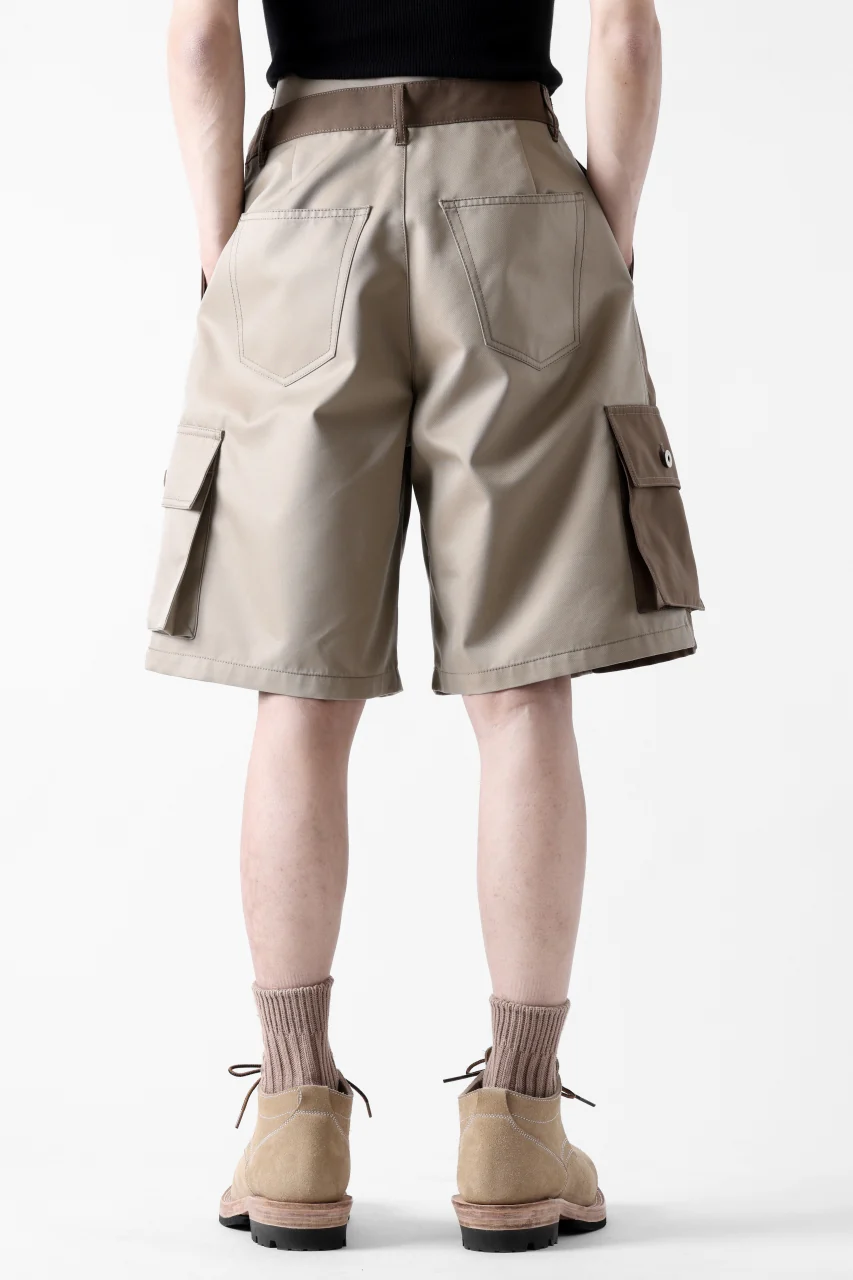 Feng Chen Wang PATCHWORK SHORTS (KHAKI/BROWN) - Image 8