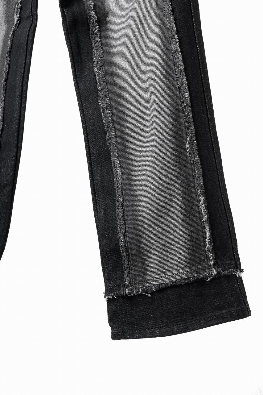 Feng Chen Wang RAW EDGE PATCHWORK TROUSERS (BLACK) - Image 30