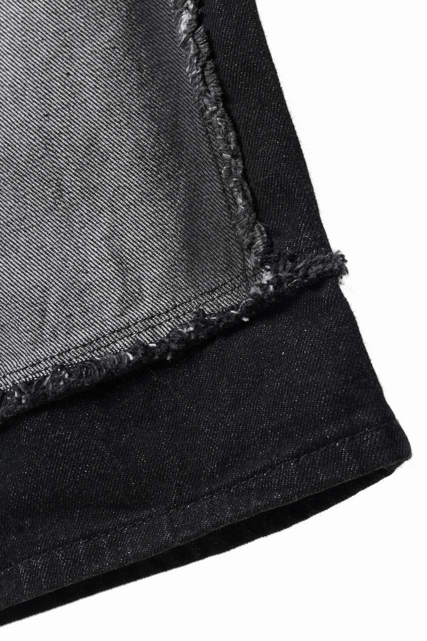 Feng Chen Wang RAW EDGE PATCHWORK TROUSERS (BLACK) - Image 31