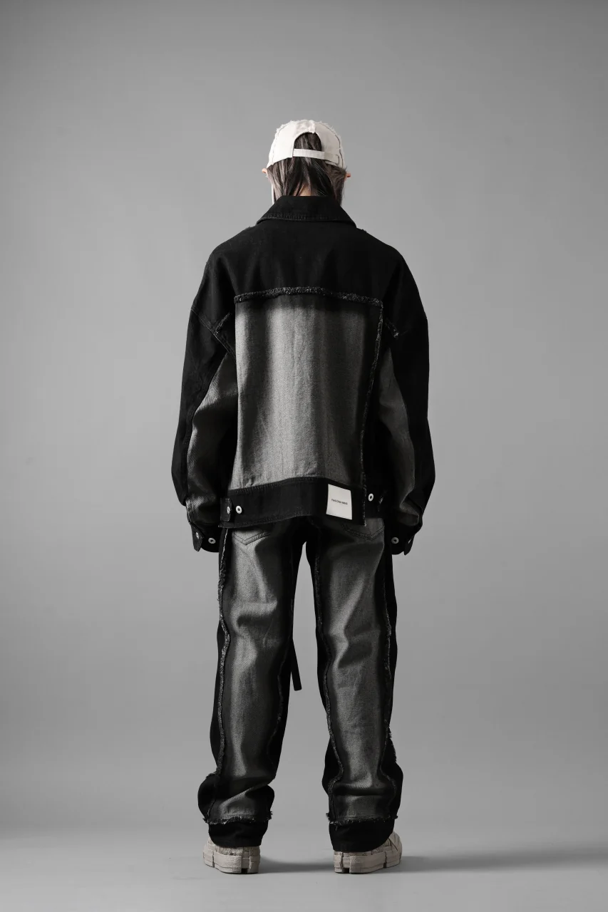 Feng Chen Wang RAW EDGE PATCHWORK TROUSERS (BLACK) - Image 38