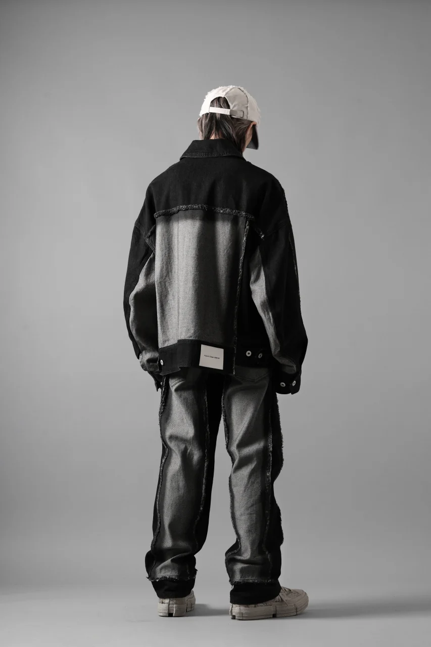 Feng Chen Wang RAW EDGE PATCHWORK TROUSERS (BLACK) - Image 44