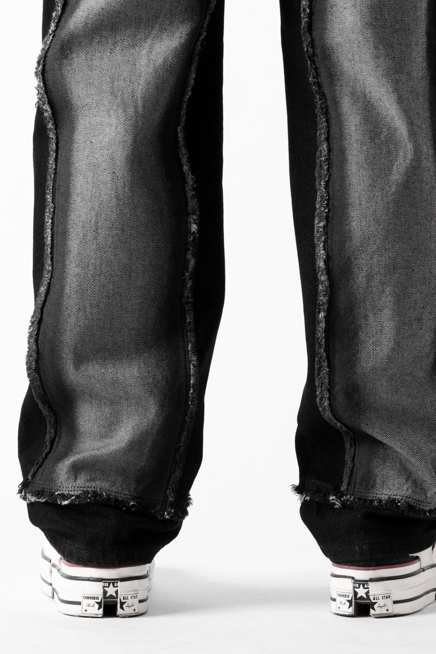 Feng Chen Wang RAW EDGE PATCHWORK TROUSERS (BLACK) - Image 70