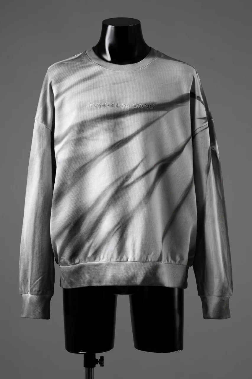 Feng Chen Wang TIE-DYED SWEATSHIRT (GREY/WHITE)