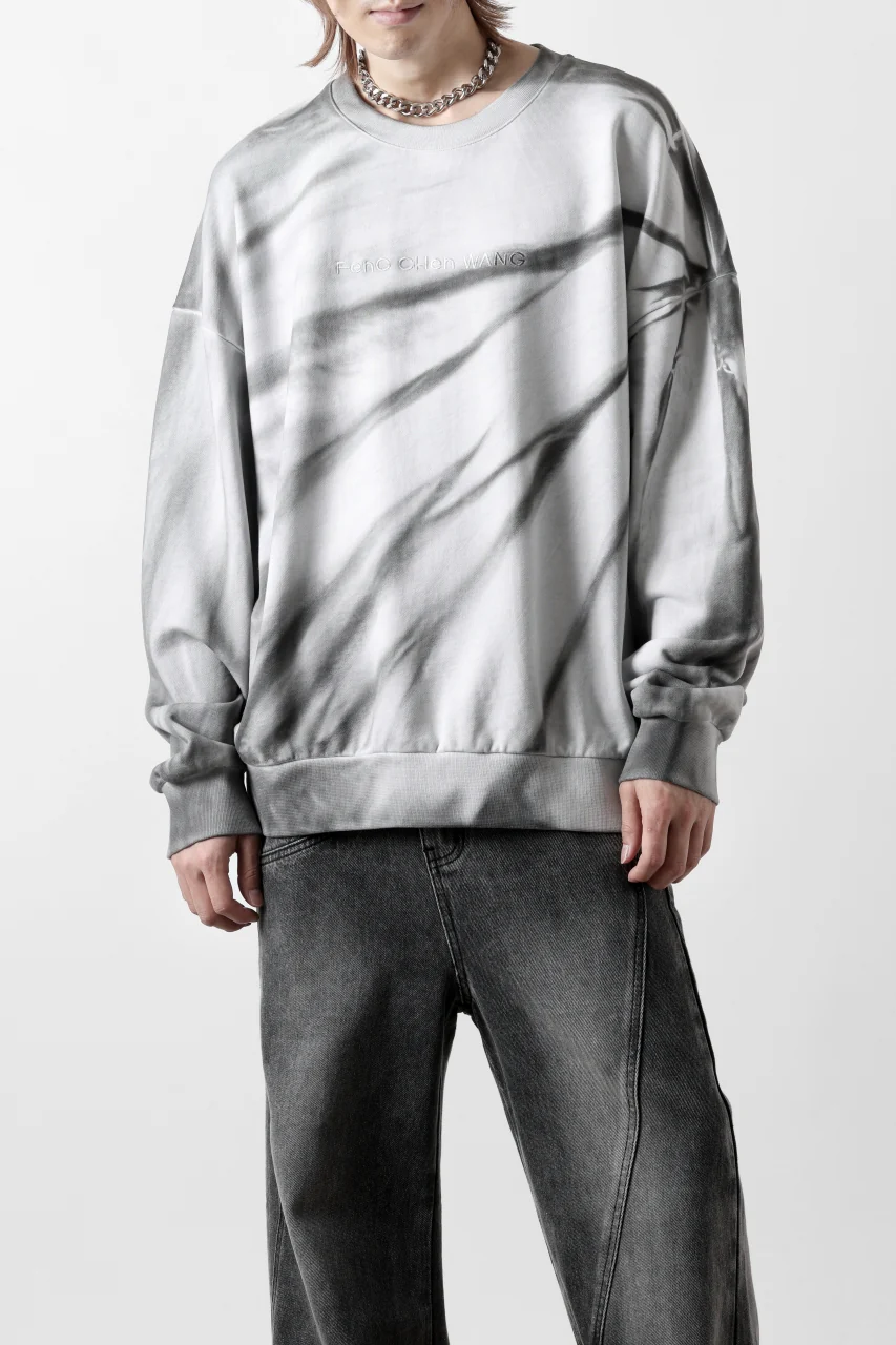 Feng Chen Wang TIE-DYED SWEATSHIRT (GREY/WHITE) - Image 10