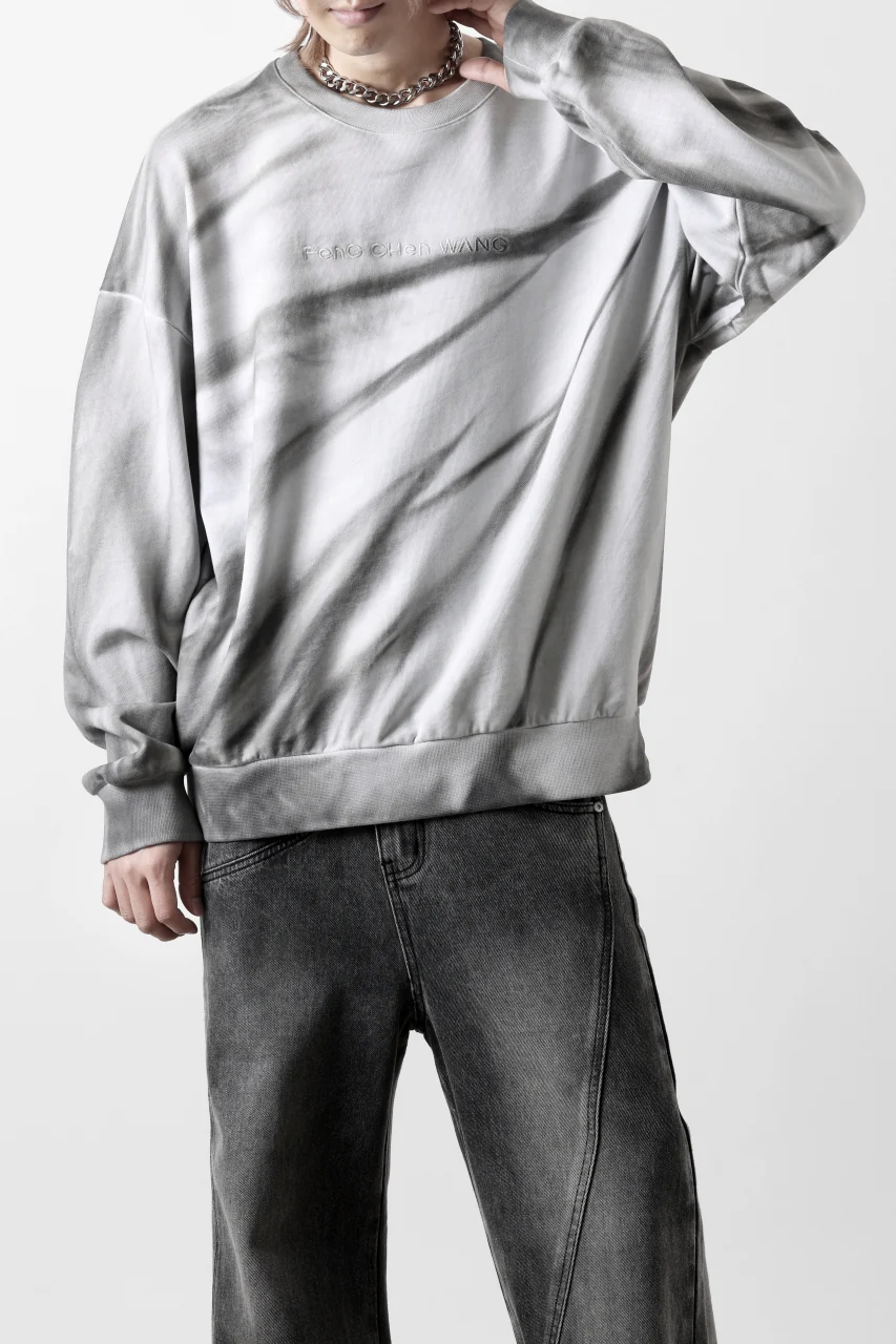 Feng Chen Wang TIE-DYED SWEATSHIRT (GREY/WHITE) - Image 11
