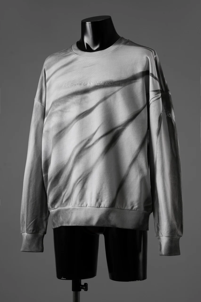 Feng Chen Wang TIE-DYED SWEATSHIRT (GREY/WHITE) - Image 13