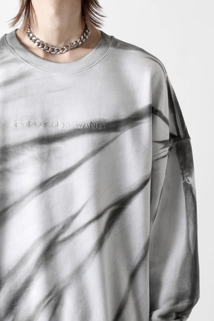 Feng Chen Wang TIE-DYED SWEATSHIRT (GREY/WHITE) - Image 24