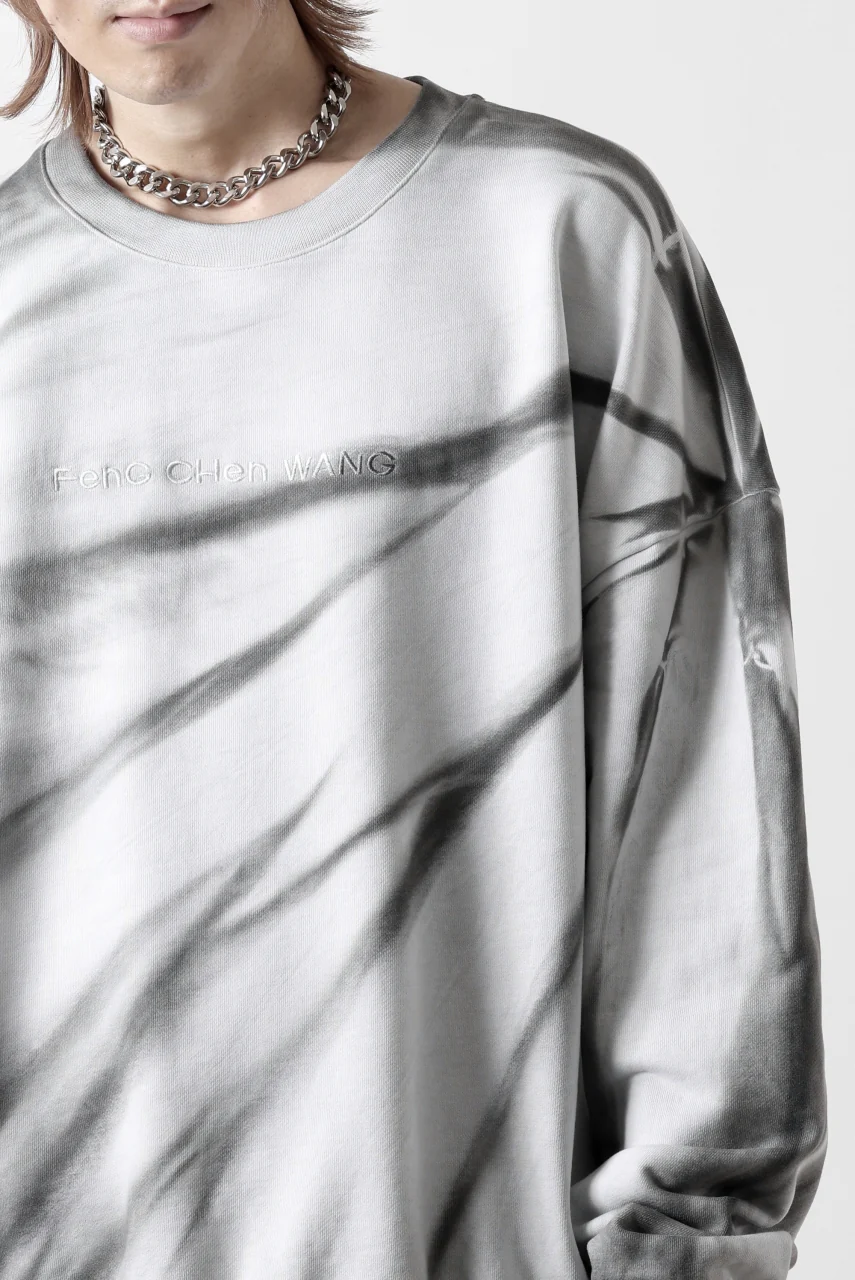 Feng Chen Wang TIE-DYED SWEATSHIRT (GREY/WHITE) - Image 25