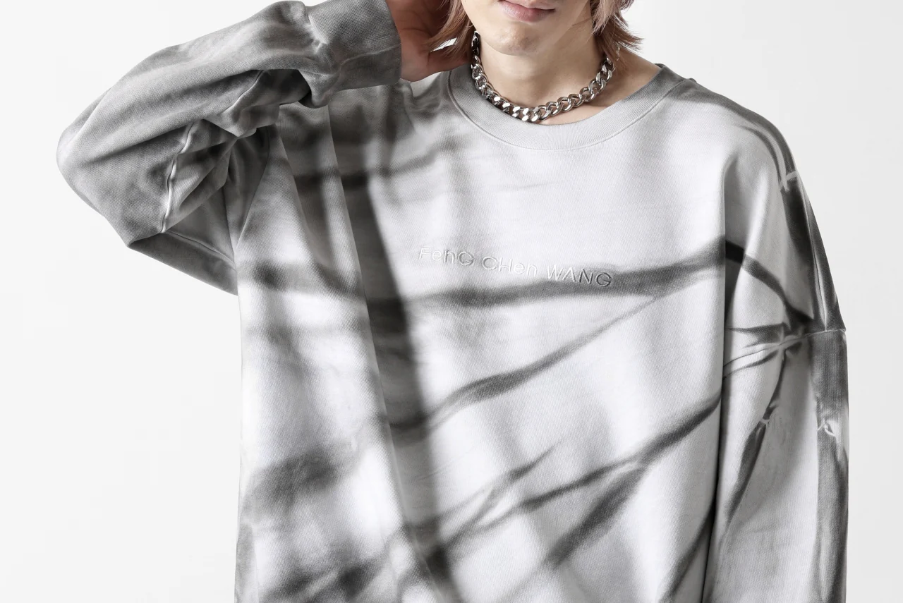 Feng Chen Wang TIE-DYED SWEATSHIRT (GREY/WHITE) - Image 33