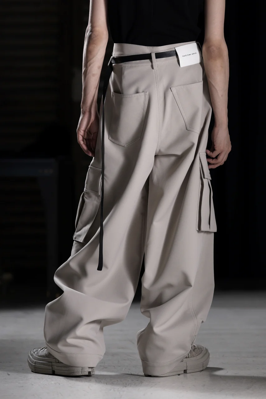 Feng Chen Wang TILTED WAISTBAND CARGO PANTS (GREY) - Image 15