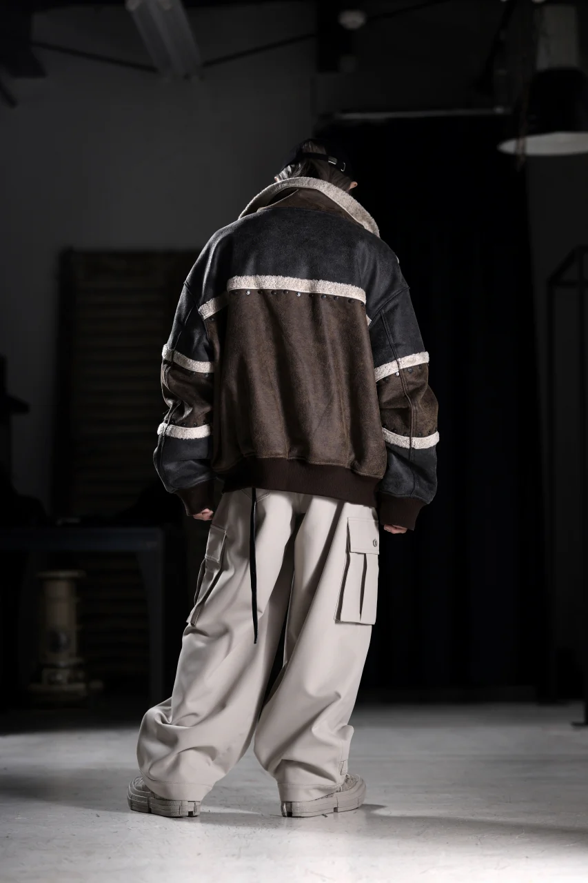 Feng Chen Wang TILTED WAISTBAND CARGO PANTS (GREY) - Image 18