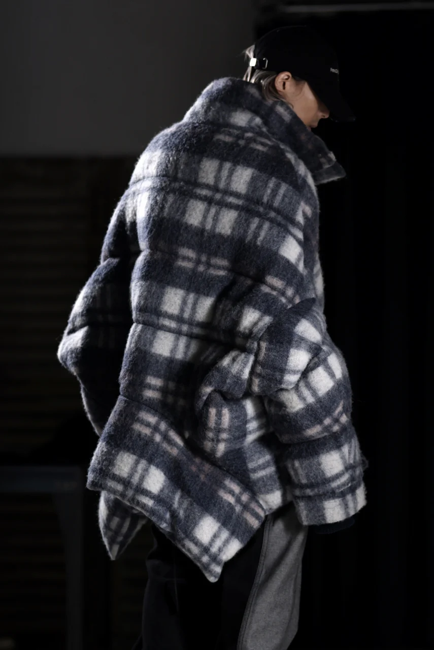 Feng Chen Wang UPSIDE DOWN JACKET IN CHECK PATTERN (NAVY) - Image 22