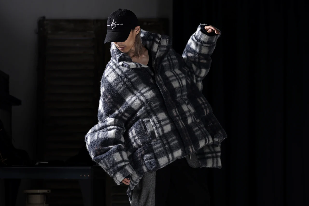Feng Chen Wang UPSIDE DOWN JACKET IN CHECK PATTERN (NAVY) - Image 26