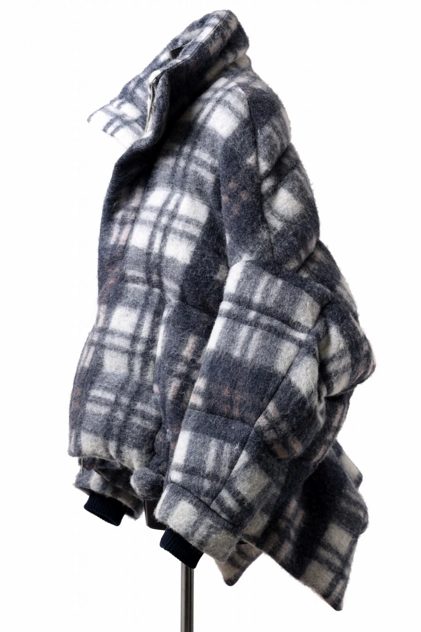 Feng Chen Wang UPSIDE DOWN JACKET IN CHECK PATTERN (NAVY) - Image 5