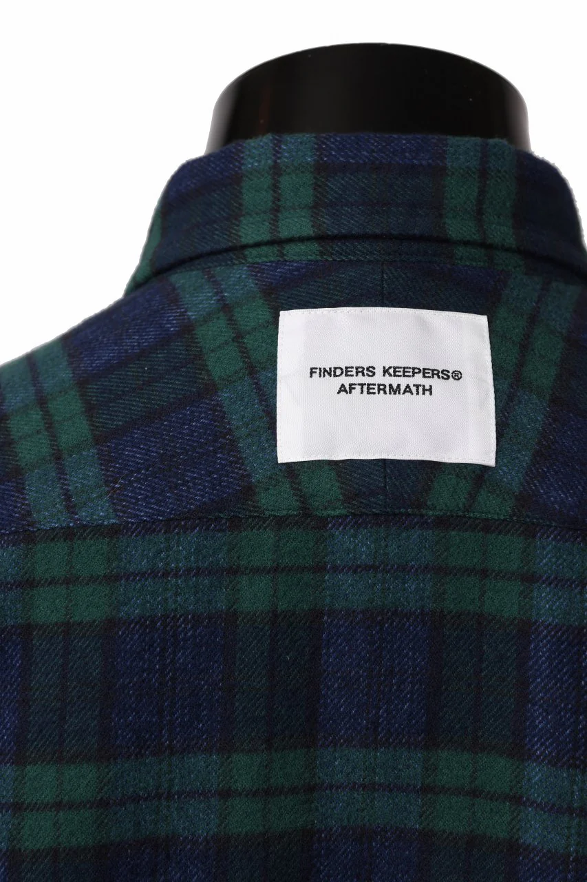 FINDERS KEEPERS®︎ AFTERMATH FK-NAME TAG B.D FLANNEL SHIRTS (BLACK WATCH) - Image 15