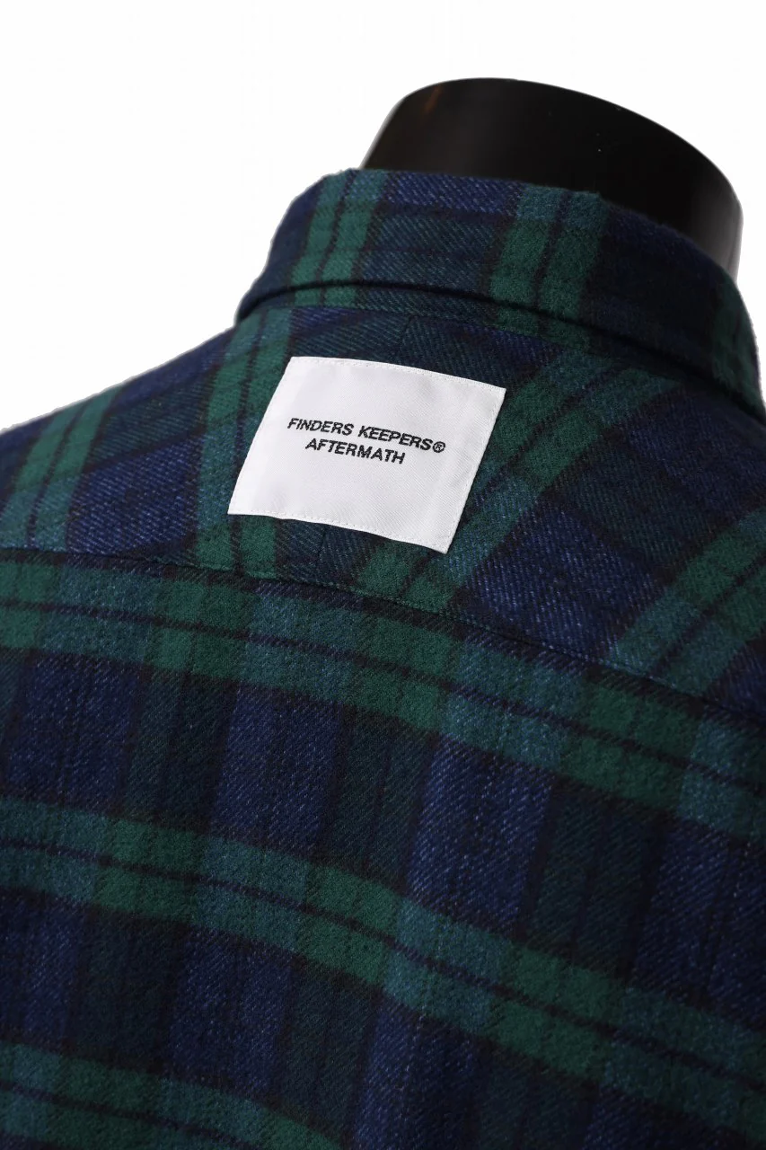 FINDERS KEEPERS®︎ AFTERMATH FK-NAME TAG B.D FLANNEL SHIRTS (BLACK WATCH) - Image 16