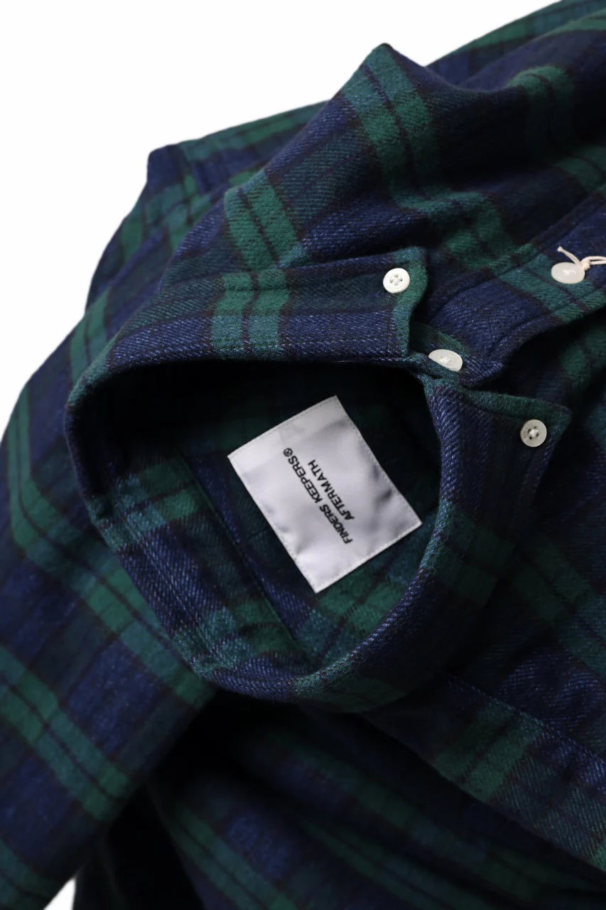 FINDERS KEEPERS®︎ AFTERMATH FK-NAME TAG B.D FLANNEL SHIRTS (BLACK WATCH) - Image 17