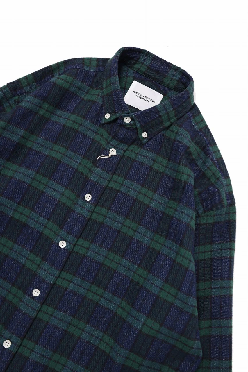 FINDERS KEEPERS®︎ AFTERMATH FK-NAME TAG B.D FLANNEL SHIRTS (BLACK WATCH) - Image 18