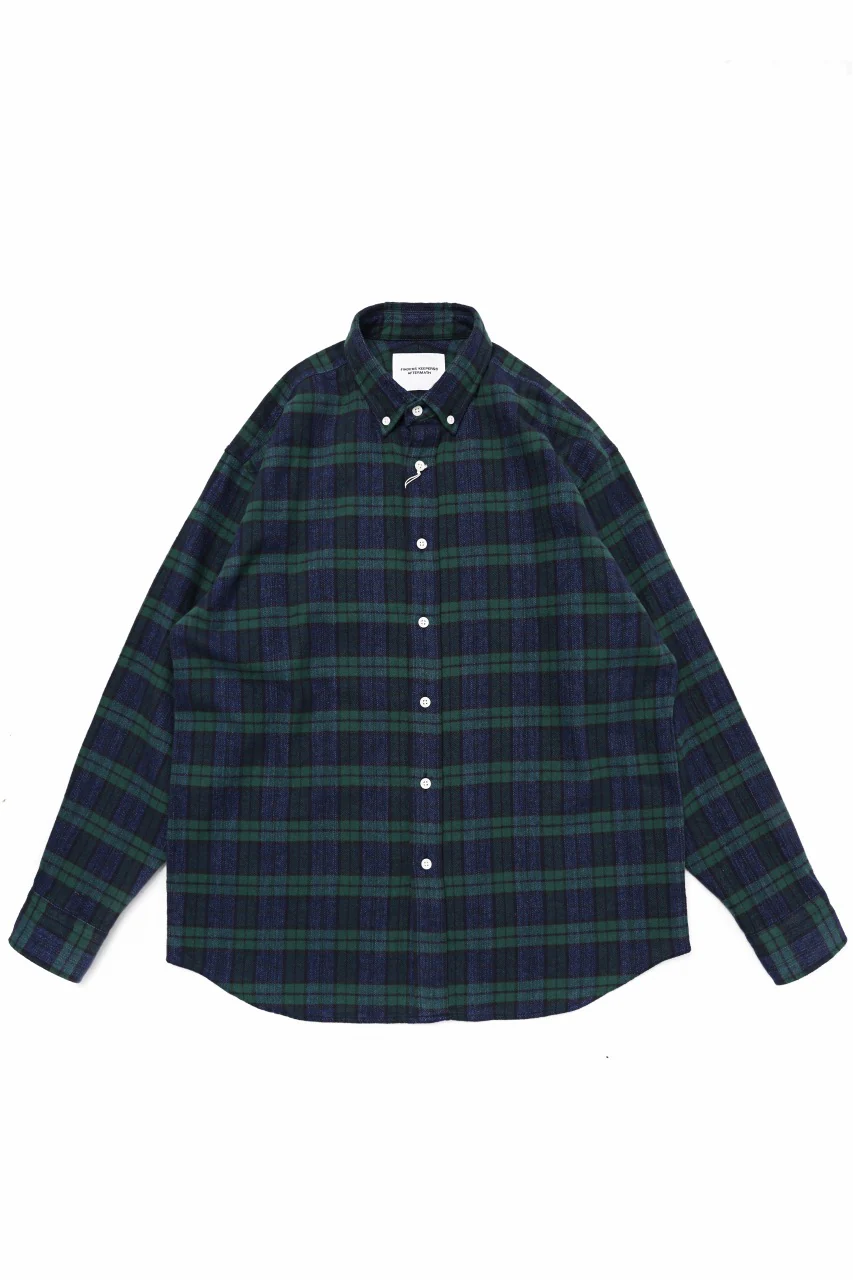 FINDERS KEEPERS®︎ AFTERMATH FK-NAME TAG B.D FLANNEL SHIRTS (BLACK WATCH) - Image 3