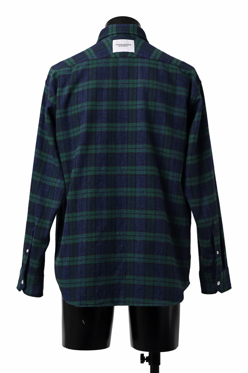 FINDERS KEEPERS®︎ AFTERMATH FK-NAME TAG B.D FLANNEL SHIRTS (BLACK WATCH) - Image 8