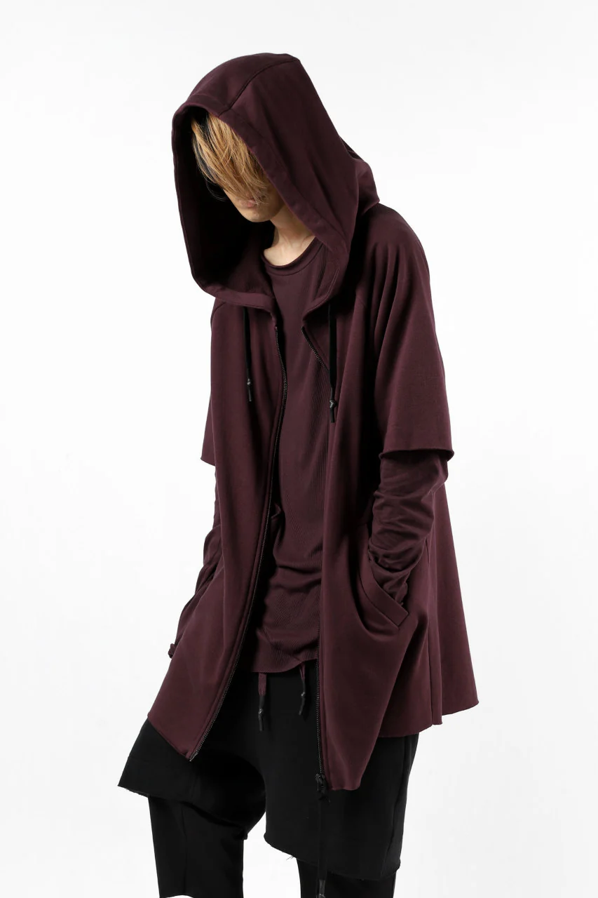 FIRST AID TO THE INJURED HOODY LAYERED SLEEVE ZIP PARKA / FRENCH TERRY + JERSEY (OXE) - Image 10