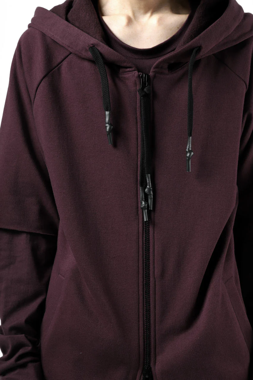 FIRST AID TO THE INJURED HOODY LAYERED SLEEVE ZIP PARKA / FRENCH TERRY + JERSEY (OXE) - Image 11