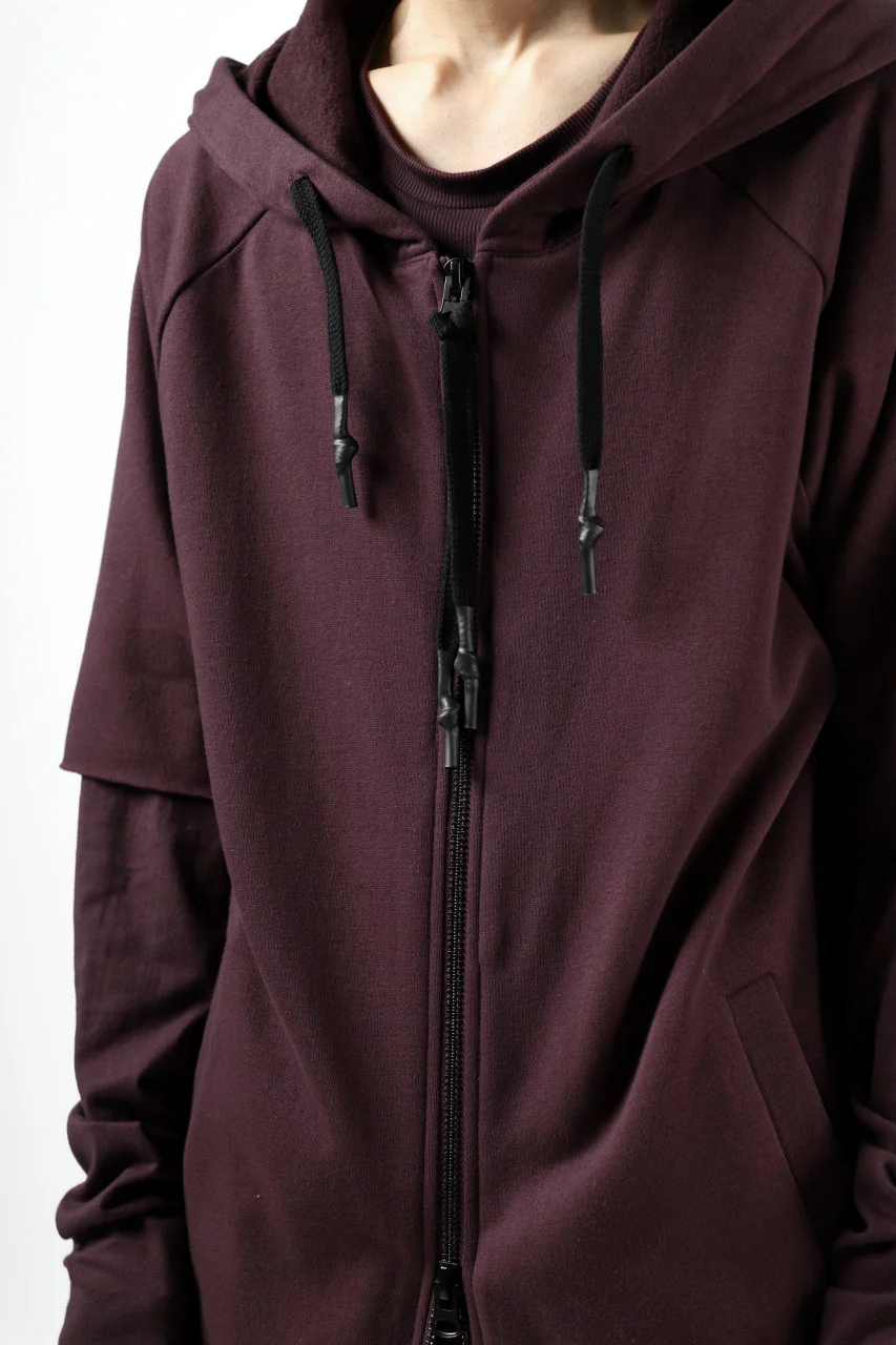 FIRST AID TO THE INJURED HOODY LAYERED SLEEVE ZIP PARKA / FRENCH TERRY + JERSEY (OXE) - Image 12
