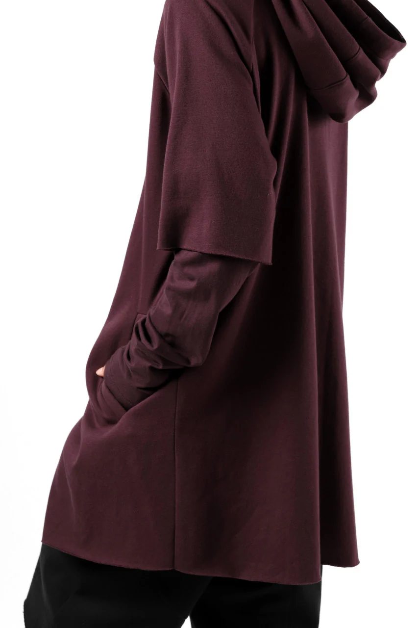 FIRST AID TO THE INJURED HOODY LAYERED SLEEVE ZIP PARKA / FRENCH TERRY + JERSEY (OXE) - Image 13