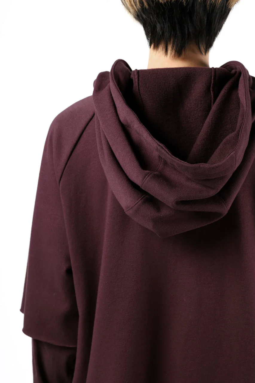 FIRST AID TO THE INJURED HOODY LAYERED SLEEVE ZIP PARKA / FRENCH TERRY + JERSEY (OXE) - Image 14