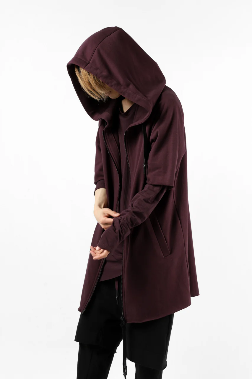 FIRST AID TO THE INJURED HOODY LAYERED SLEEVE ZIP PARKA / FRENCH TERRY + JERSEY (OXE) - Image 9