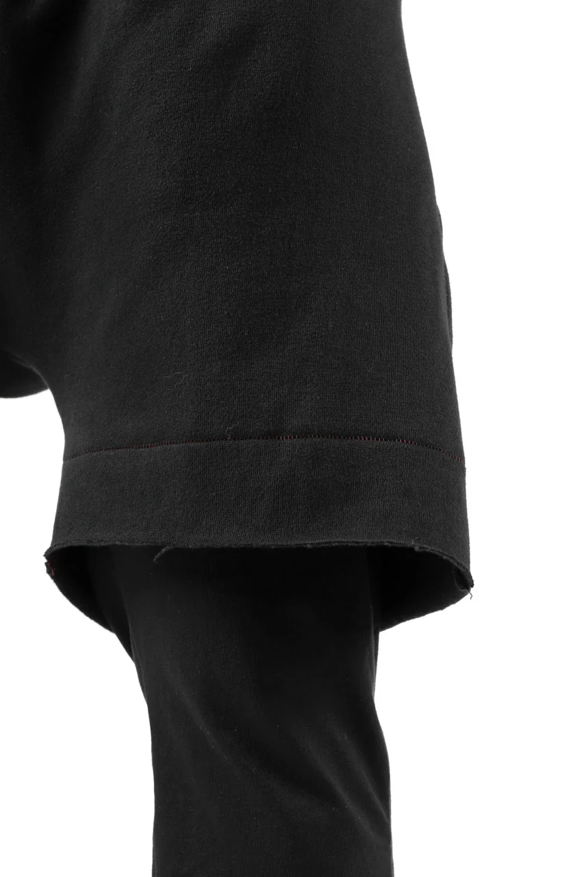 FIRST AID TO THE INJURED LAYERED SHORT PANTS / FRENCH TERRY + JERSEY (BLACK) - Image 18