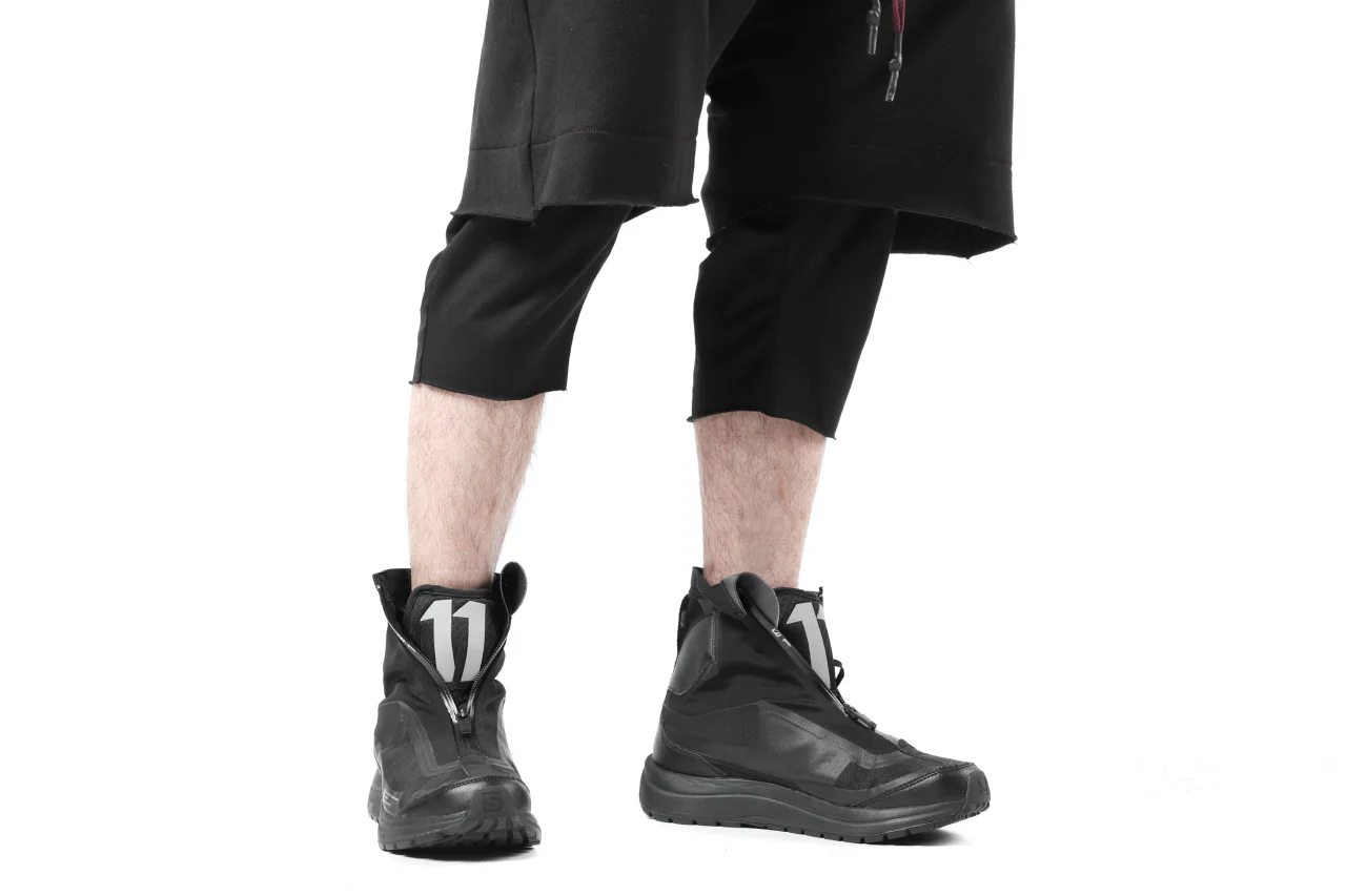 FIRST AID TO THE INJURED LAYERED SHORT PANTS / FRENCH TERRY + JERSEY (BLACK) - Image 28