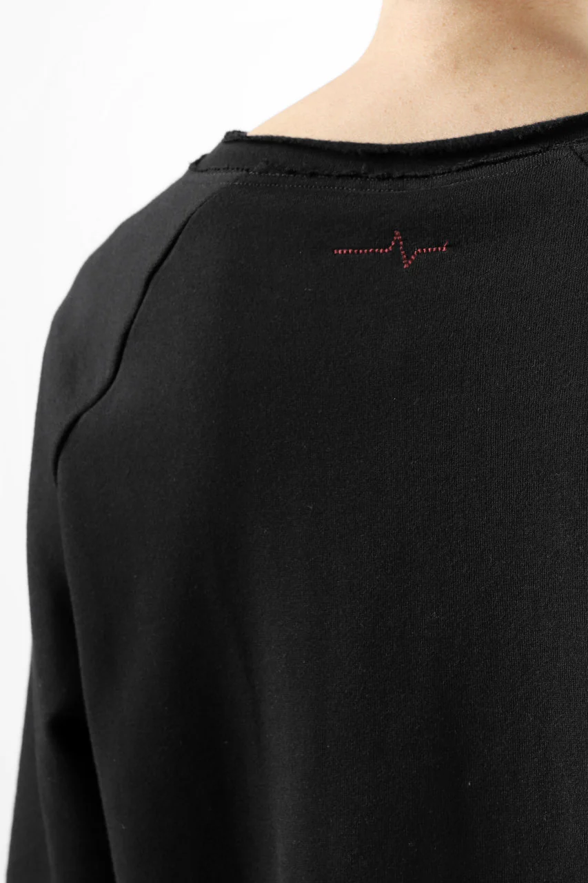 FIRST AID TO THE INJURED LAYERED SLEEVE TOPS / FRENCH TERRY + JERSEY (BLACK) - Image 13