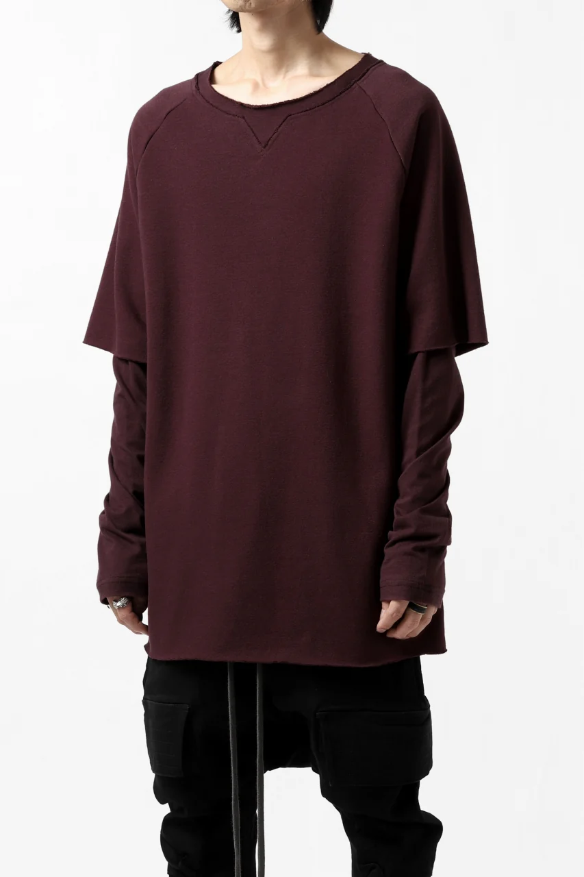 FIRST AID TO THE INJURED LAYERED SLEEVE TOPS / FRENCH TERRY + JERSEY (OXE) - Image 3