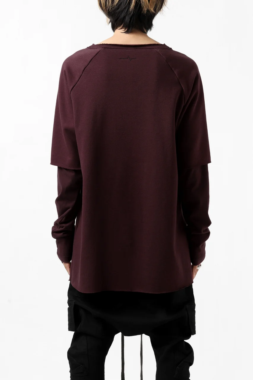 FIRST AID TO THE INJURED LAYERED SLEEVE TOPS / FRENCH TERRY + JERSEY (OXE) - Image 4