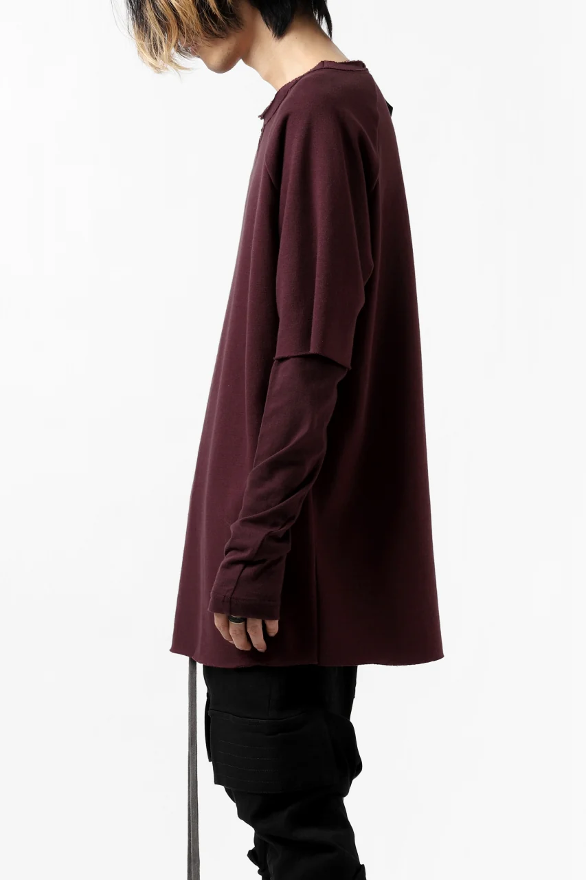 FIRST AID TO THE INJURED LAYERED SLEEVE TOPS / FRENCH TERRY + JERSEY (OXE) - Image 5