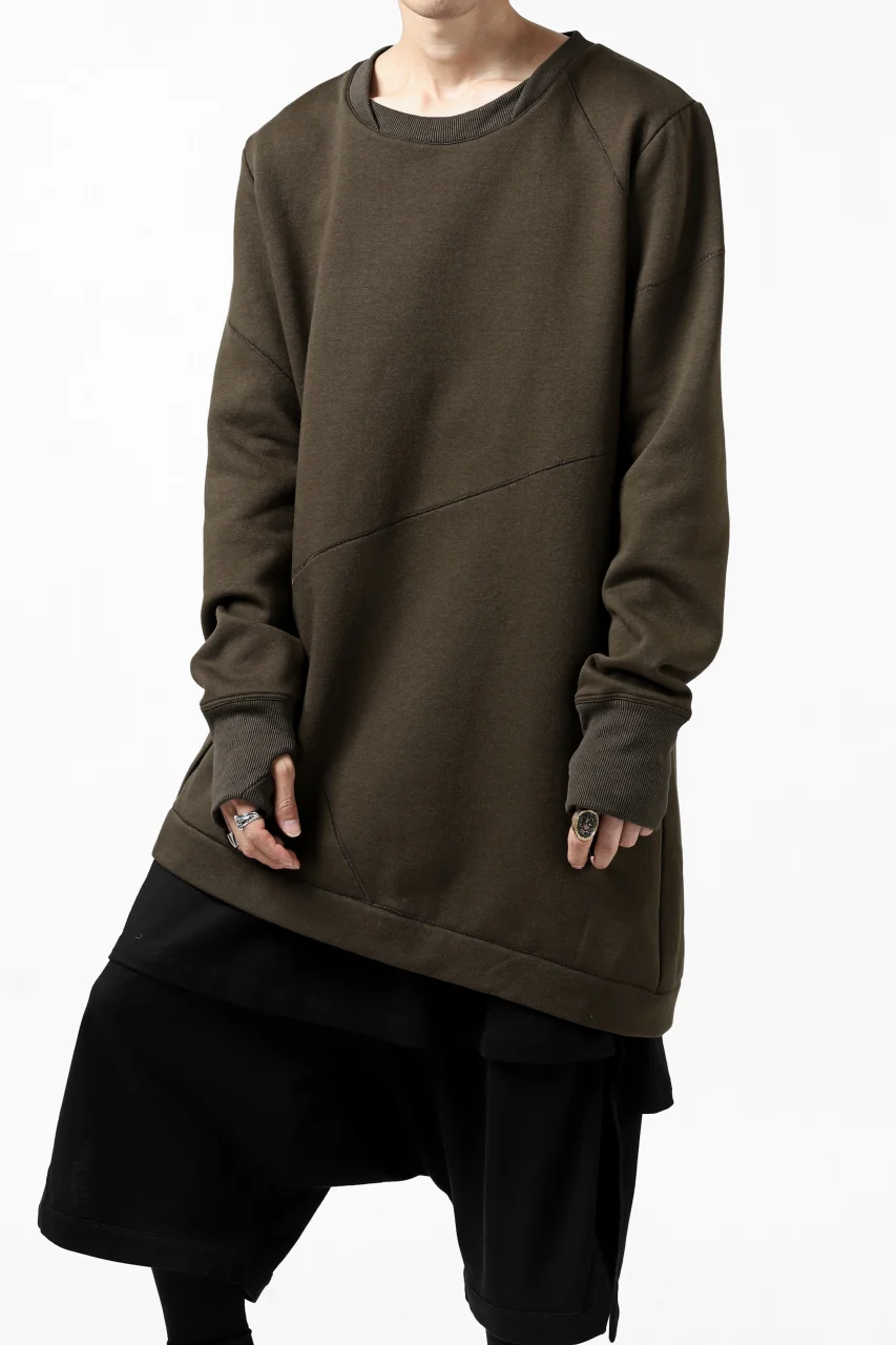 FIRST AID TO THE INJURED PRAGN SWEAT LONG TOPS / BRUSHED BACK TERRY (MOSS) - Image 8