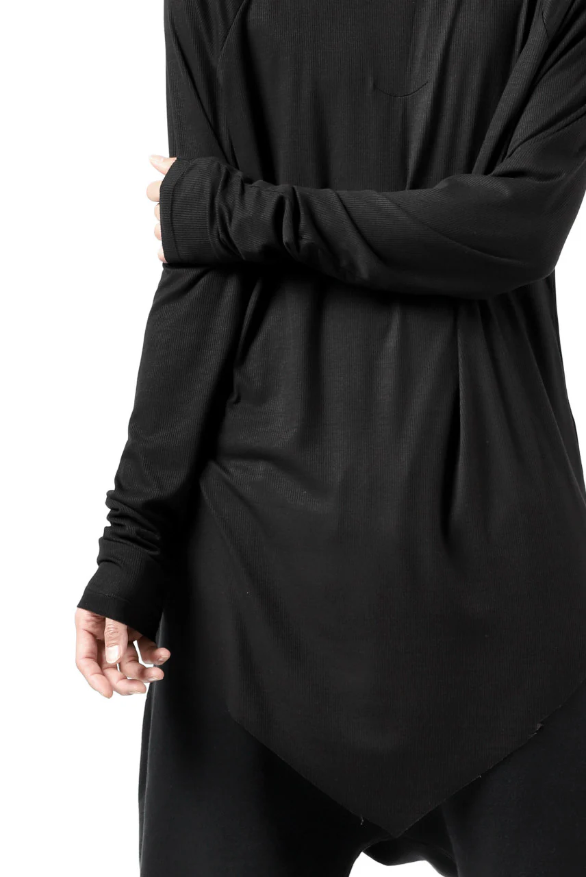 FIRST AID TO THE INJURED REHAM RAGLAN LONG SLEEVE T-SHIRT / MIXED UP RIB (BLACK) - Image 10