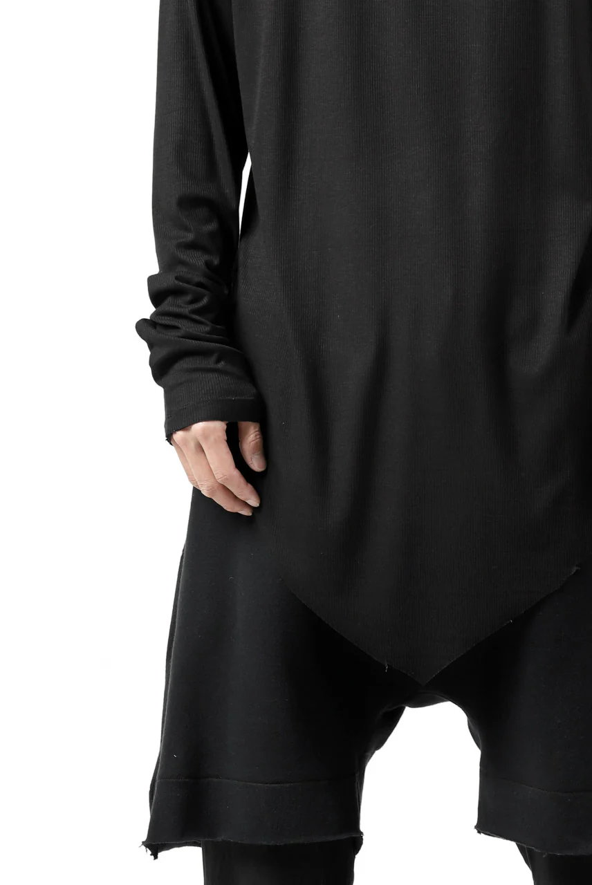 FIRST AID TO THE INJURED REHAM RAGLAN LONG SLEEVE T-SHIRT / MIXED UP RIB (BLACK) - Image 8