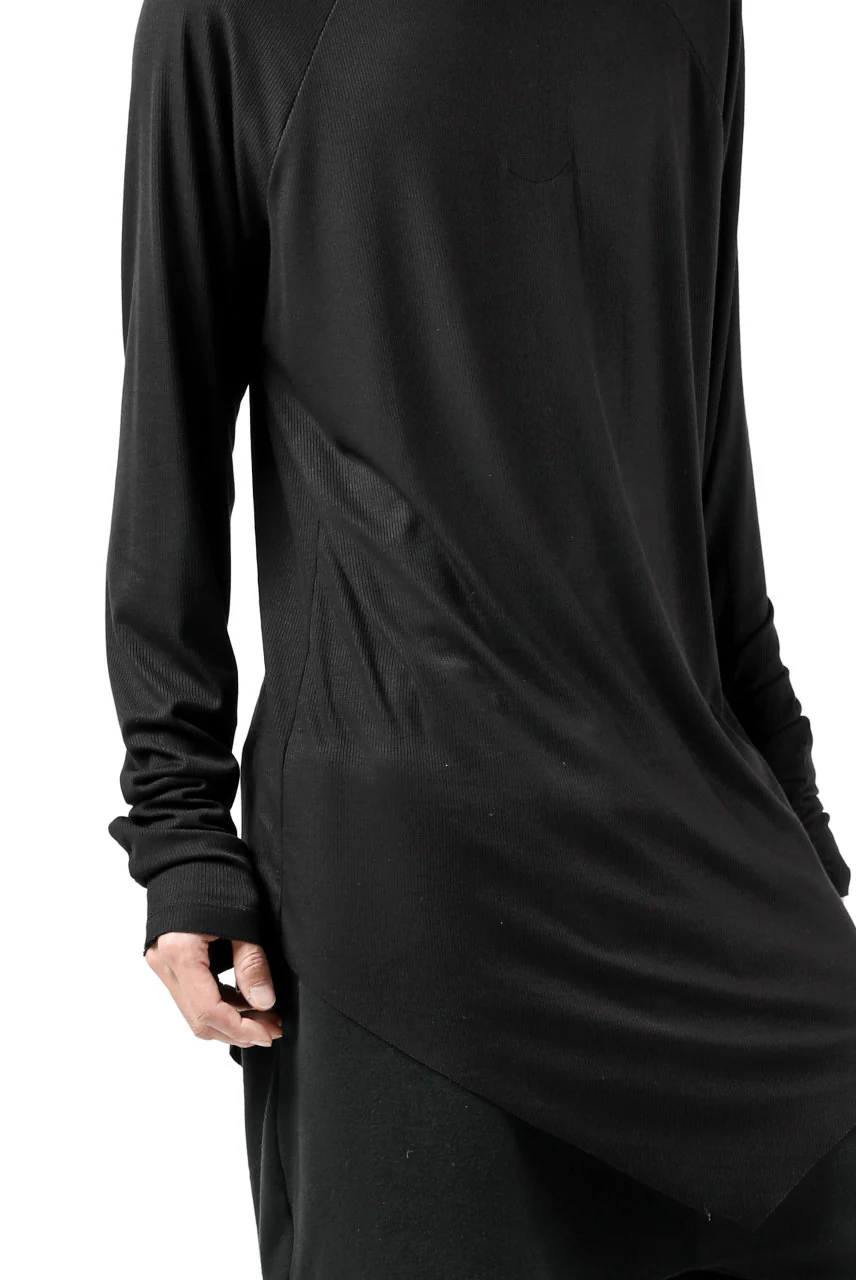 FIRST AID TO THE INJURED REHAM RAGLAN LONG SLEEVE T-SHIRT / MIXED UP RIB (BLACK) - Image 9