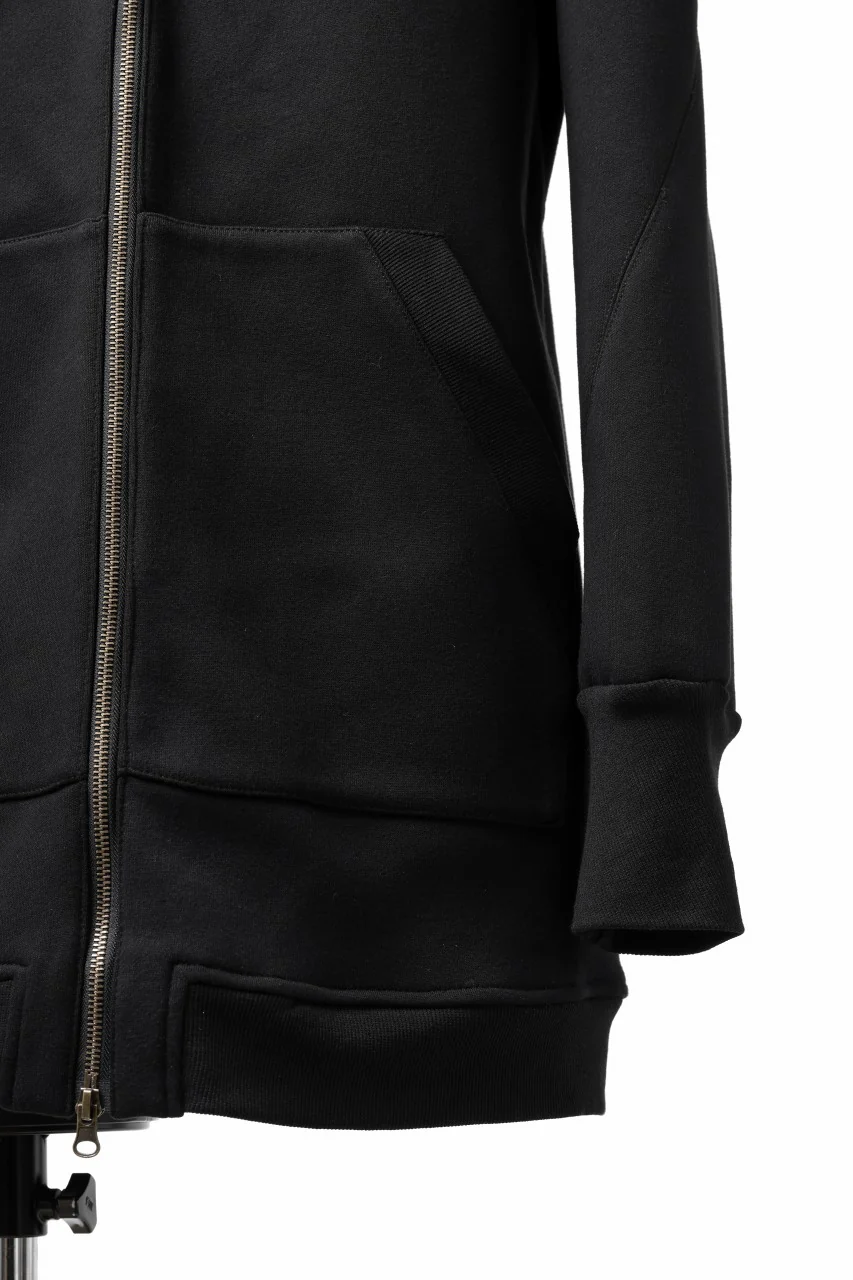FIRST AID TO THE INJURED -TAEDA- ZIP HOODIE JACKET / HEAVYWEIGHT TERRY WARMER (BLACK) - Image 13